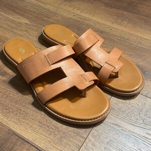 Sarto Gretta Tan Leather Sandals Size 10